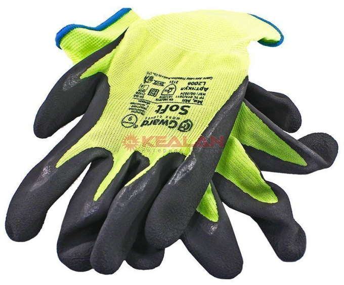 GWARD Soft перчатки нейлоновые со вспененным латексным покрытием, размер 9 (L)