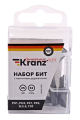 KRANZ набор бит 25 мм PH1, PH2, PZ1, PZ2, SL5.5, T30 с магнитным держателем (7 шт./уп.)