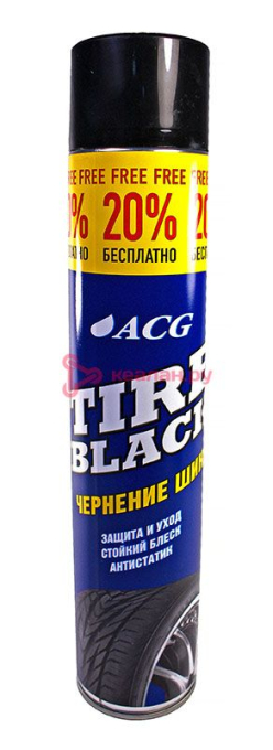 ACG TIRE BLACK чернитель резины, с силиконом, 1000 мл.
