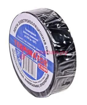 Terminator IZ 1510FR изолента черная ПВХ, огнеупорная, 15 мм, 10 м.
