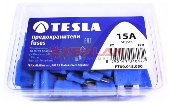 TESLA FT15 предохранитель ножевого типа, стандарт, 50 шт.