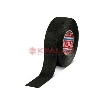 tesa 51608 fleece флисовая изоляционная лента профессиональная, черная, 0,23 мм, 19 мм, 25 м.