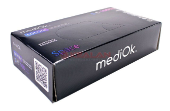 MEDIOK Space нитриловые перчатки, черные, размер S, 100 шт.