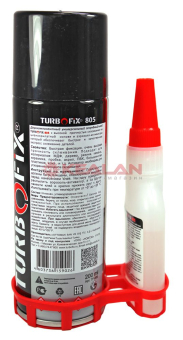 TURBOFIX 805 TF-200 двухкомпонентный клей с активатором для экспресс склеивания, 50 г, 200 мл.