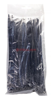 Fortisflex 300x4.5 стяжка нейлоновая с отверстием под винт черная, 100 шт.