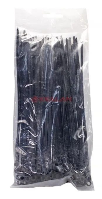 Fortisflex 300x4.5 стяжка нейлоновая с отверстием под винт черная, 100 шт.