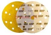 3M™ 50447 255P+ круг абразивный, золотой, 15 отверстий, Р180, 150 мм.