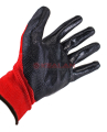 SIZN перчатки нейлоновые с нитриловым покрытием красно-черные