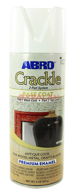 ABRO DP-BC-100 WH краска-спрей декоративная Премиум "Кракле", база белая