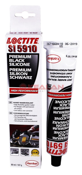 LOCTITE SI 5910 герметик черный, нейтральный, 80 г.