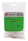 Fortisflex 100x2.5 стяжка нейлоновая крепежная с марировочной площадкой белая, 100 шт.
