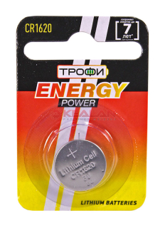 ТРОФИ CR1620 ENEGRY POWER литиевая батарейка, 1 шт.