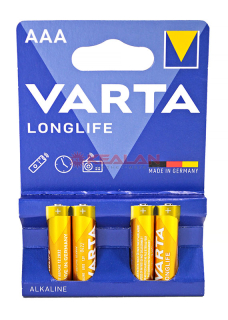 VARTA LONGLIFE AAA, батарейка 4 шт.