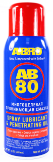 ABRO AB-80-10-R смазка-спрей универсальная с тефлоном, 400 мл.