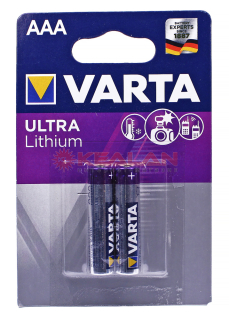VARTA Lithium AAA/LR03 литиевая батарейка, 1,5V, 2 шт.