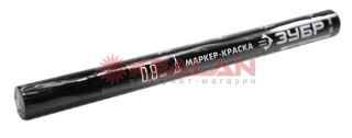 ЗУБР МК-80 06324-2 экстра тонкий маркер-краска, черный, 0.8 мм.