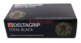 GWARD DELTAGRIP Slim SN Total Black перчатки нитриловые неопудренные черного цвета, XL, 100 шт.