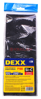 DEXX шлифовальная сетка абразивная, водостойкая, Р100, 105х280 мм, 3 листа.