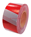 REXANT 19-3250 лента оградительная, цвет белый/красный, 75 мм, 250 м.